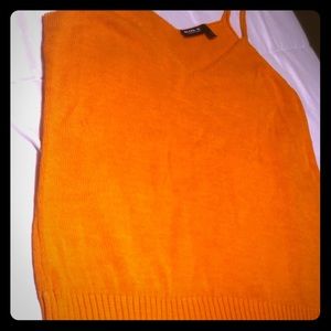 Allen B Orange Knit size small Tank top